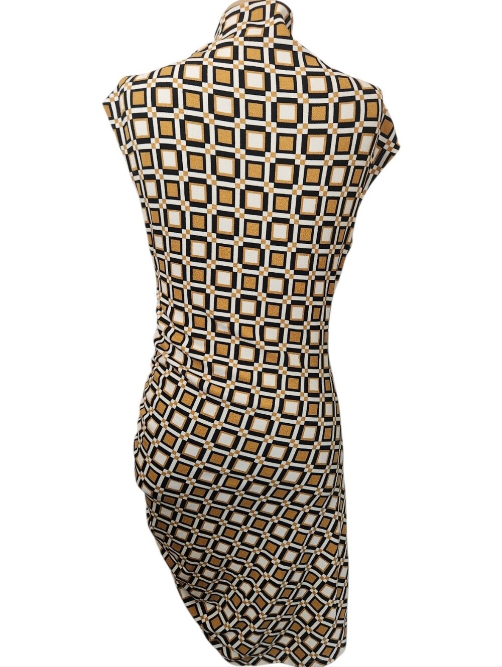 ANTHROPOLOGIE Maya Cowl Neck Geometric Print Pencil Dress - Size M - Picture 9 of 16